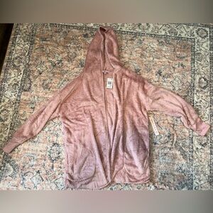 Pink Hooded Cardigan Size L New with Tags